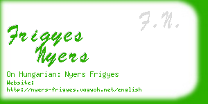 frigyes nyers business card